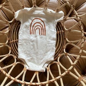 Tenth & Pine Organic Muted Rainbow Bodysuit Onsie